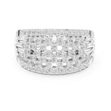 Round Cluster Lab Grown Diamond Wedding Band