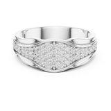 Round Pave Lab Grown Diamond Wedding Band
