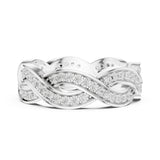 Round Twisted Lab Grown Diamond Wedding Band