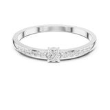 Round Solitaire Lab Grown Diamond Wedding Band