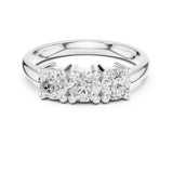 Round Three-Stone Lab Grown Diamond Wedding Band