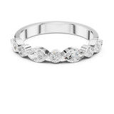 Marquise & Round Half-Eternity Lab Grown Diamond Wedding Band