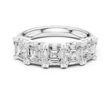 Asscher Eternity Lab Grown Diamond Wedding Band