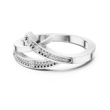 Round Twisted Lab Grown Diamond Wedding Band