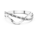 Round Twisted Lab Grown Diamond Wedding Band