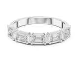 Emerald Half-Eternity Lab Grown Diamond Wedding Band