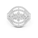 Round Cluster Lab Grown Diamond Wedding Band
