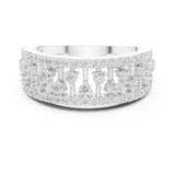 Round Pave Lab Grown Diamond Wedding Band