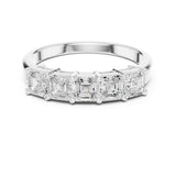 Asscher Half-Eternity Lab Grown Diamond Wedding Band