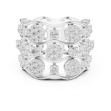 Round Cluster Lab Grown Diamond Wedding Band