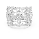 Round Cluster Lab Grown Diamond Wedding Band