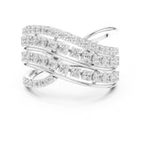 Round Twisted Lab Grown Diamond Wedding Band