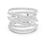 Round Twisted Lab Grown Diamond Wedding Band