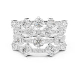 Round Cluster Lab Grown Diamond Wedding Band