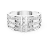 Round Channel Lab Grown Diamond Wedding Band