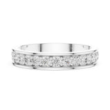 Round Channel Lab Grown Diamond Wedding Band