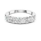 Round Half-Eternity Lab Grown Diamond Wedding Band