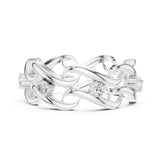 Round Twisted Lab Grown Diamond Wedding Band