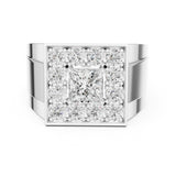 Princess Cluster Lab Grown Diamond Wedding Band