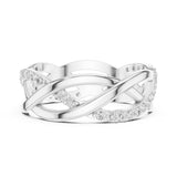 Round Twisted Lab Grown Diamond Wedding Band
