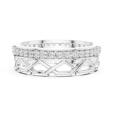 Round Pave Lab Grown Diamond Wedding Band