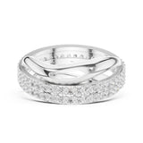 Round Twisted Lab Grown Diamond Wedding Band