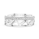Round Pave Lab Grown Diamond Wedding Band