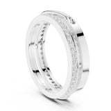 Round Twisted Lab Grown Diamond Wedding Band
