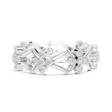 Round Cluster Lab Grown Diamond Wedding Band