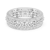 Round Pave Lab Grown Diamond Wedding Band