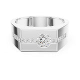 Round Channel Lab Grown Diamond Wedding Band