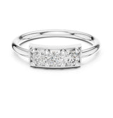 Round Three-Stone Lab Grown Diamond Wedding Band