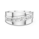 Round Channel Lab Grown Diamond Wedding Band