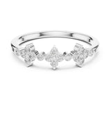 Round Half Eternity Lab Grown Diamond Wedding Band