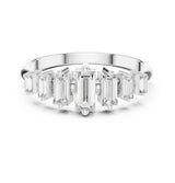 Emerald Half-Eternity Lab Grown Diamond Wedding Band