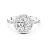 Round Pave Lab Grown Diamond Wedding Band