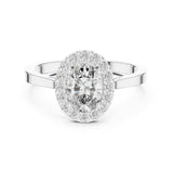 Oval Solitaire Lab Grown Diamond Wedding Band