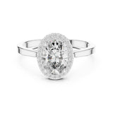 Oval Solitaire Lab Grown Diamond Wedding Band