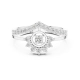 Round Cluster Lab Grown Diamond Engagement Ring