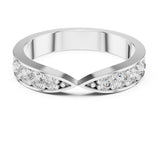 Round Twisted Lab Grown Diamond Wedding Band