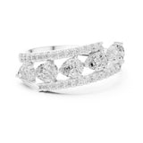 Round & Pear Cluster Lab Grown Diamond Wedding Band