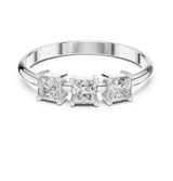 Princess Three-Stone Lab Grown Diamond Wedding Band