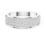 Round Pave Lab Grown Diamond Wedding Band