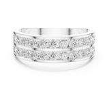 Round Channel Lab Grown Diamond Wedding Band