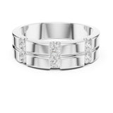 Round Channel Lab Grown Diamond Wedding Band