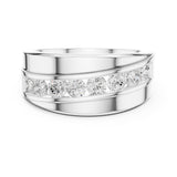 Round Channel Lab Grown Diamond Wedding Band