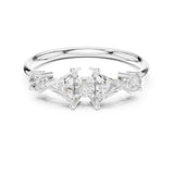 Mixed Three-Stone Lab Grown Diamond Wedding Band