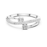 Round Twisted Lab Grown Diamond Wedding Band