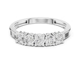 Round Half-Eternity Lab Grown Diamond Wedding Band