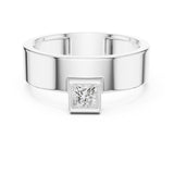 Princess Solitaire Lab Grown Diamond Wedding Band